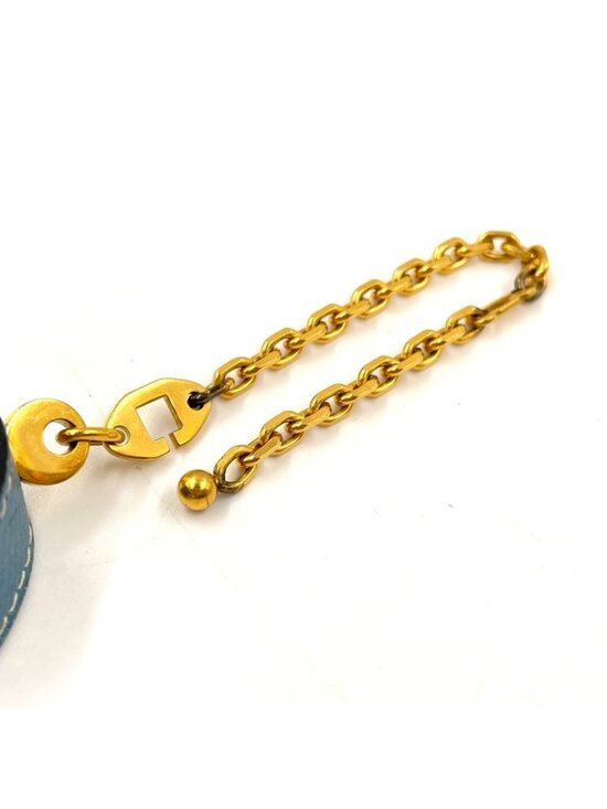 Hermes Glove Holder Nomad Leather Blue Gold Gloves - Picture 9 of 9